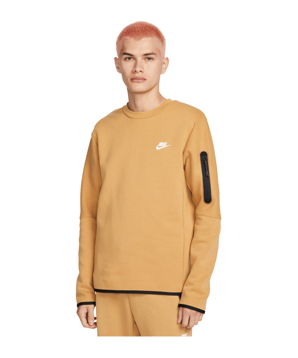 Nike Tech Fleece Crew Sweatshirt Gold F722 - gold