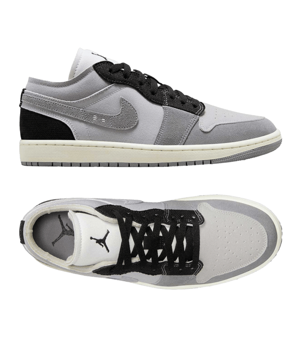 Jordan Air 1 Low SE Craft Schwarz Grau F002 - grau