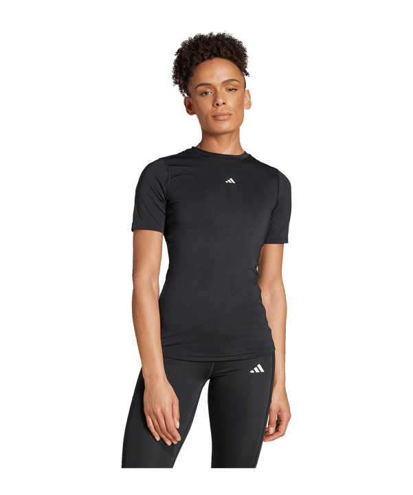 adidas TechFIT Trainingsshirt Dames Zwart - zwart