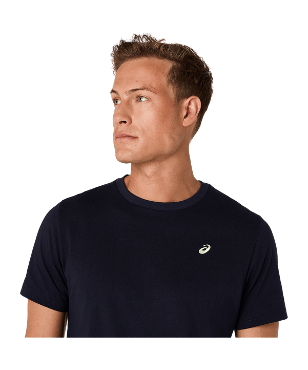 ASICS Spiral Embroidery T-Shirt Noir - noir