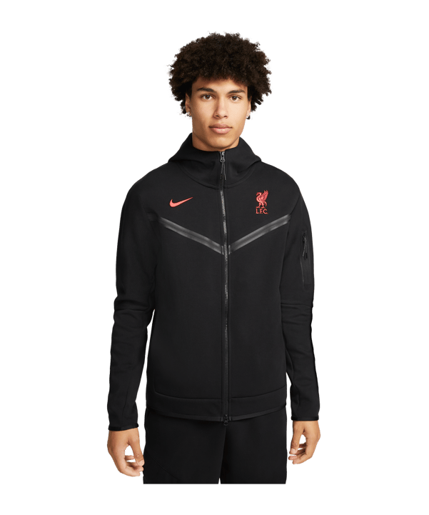 Nike FC Liverpool Tech Fleece Hoody Schwarz F010 - schwarz