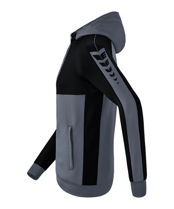 Erima Six Wings Kapuzenjacke Kids Grau - grau
