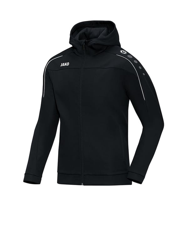 JAKO Classico Kapuzenjacke Schwarz F08 - schwarz