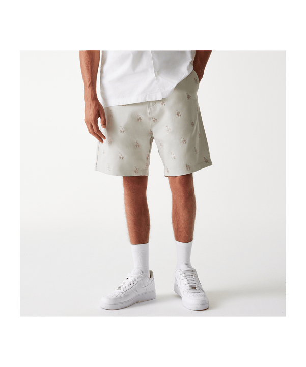 New Era MLB Los Angeles Dodgers MLB Monogram Short Beige - beige