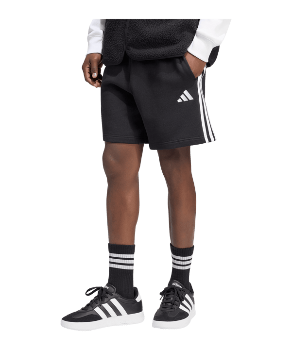 adidas Essentials 3-Stripes French Terry Pantaloncini Nero - nero