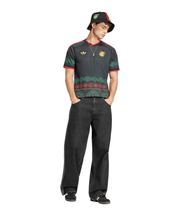 adidas JFF Jamaika Trikot Away WM 2026 Schwarz - schwarz