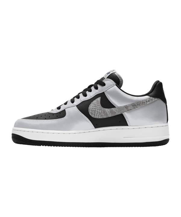 Nike Air Force 1 Schwarz Silber F001 - schwarz