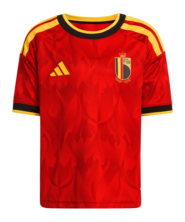 adidas Belgien Trikot Set Home WM 2026 Kids Rot - rot