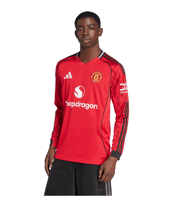 adidas Manchester United Longsleeve Trikot Home 2025/2026 Rot - rot