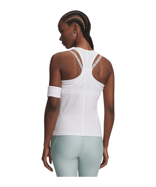 Under Armour Tech Mesh Racer Canottiera Donna Bianco C100 - bianco