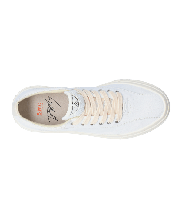 Stepney Dellow Trophy Crack Leather Damen Weiss - weiss
