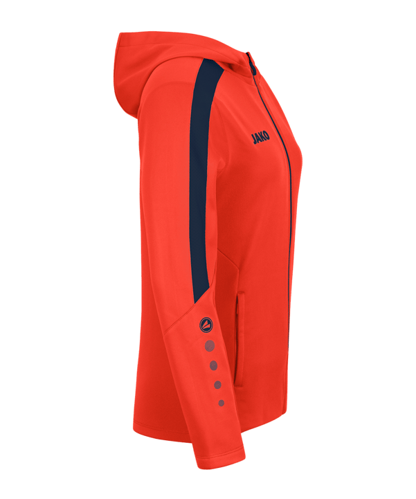 JAKO Power Kapuzenjacke Damen Orange Blau F375 - orange