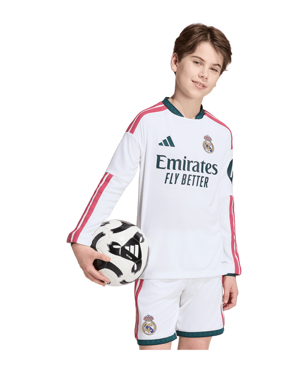adidas Real Madrid Maglia maniche lunghe Home 2026/2027 Bambini Bianco - bianco