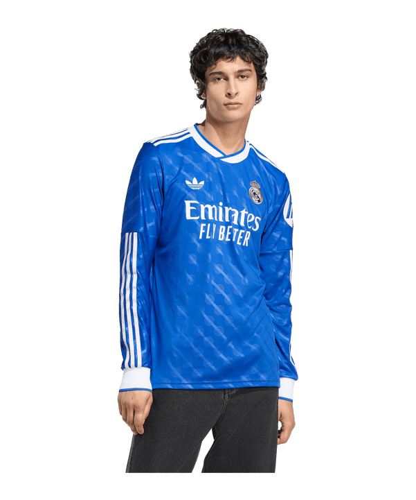 adidas Real Madrid Trikot langarm 3rd 2025/2026 Blau - blau