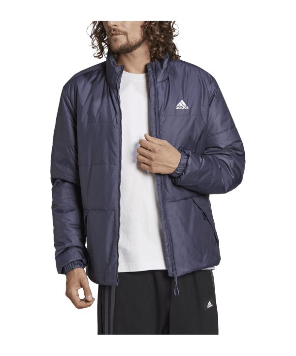 adidas BSC 3 Stripes Insulated Winterjacke Blau - blau