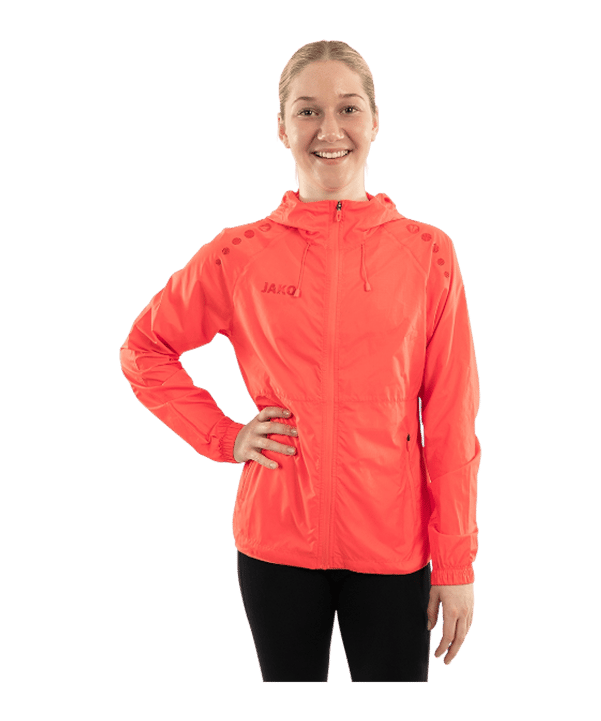 JAKO Flow Lightweight Jacke Damen Orange F365 - orange