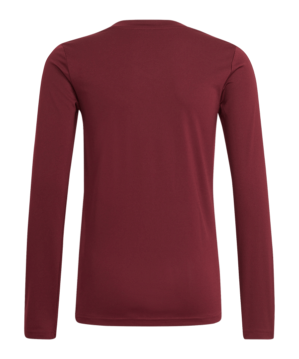 adidas Team Base Top langarm Kids Dunkelrot - rot