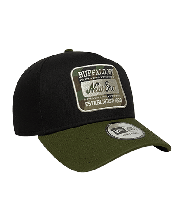 New Era E-Frame Camo Patch Cap Schwarz - schwarz