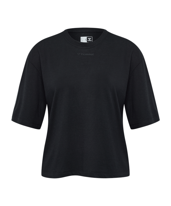 Hummel Mt Vanja Boxy Short T-Shirt Damen Schwarz F2001 - schwarz
