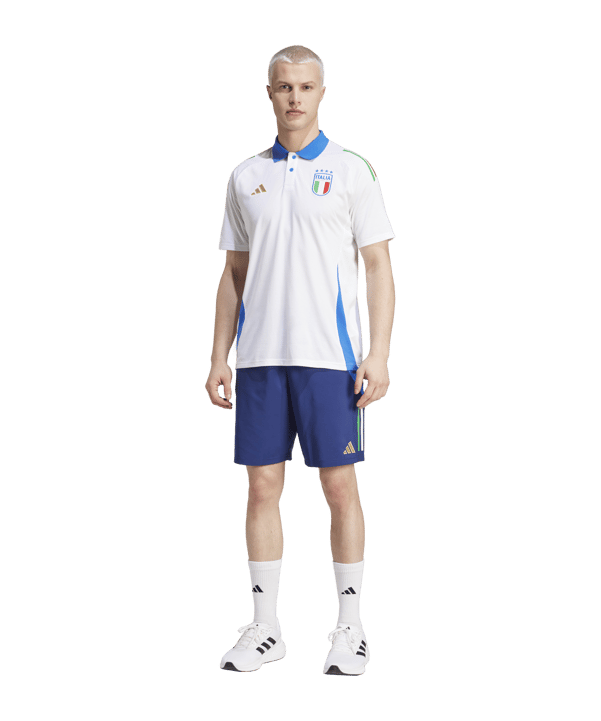 adidas Italien Poloshirt EM 2024 Weiss - weiss