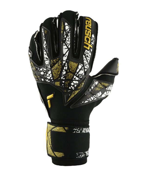 Reusch Attrakt Gold X Evolution Cut Finger Support TW-Handschuhe Night Spark 2024 Schwarz Gold F7740 - schwarz