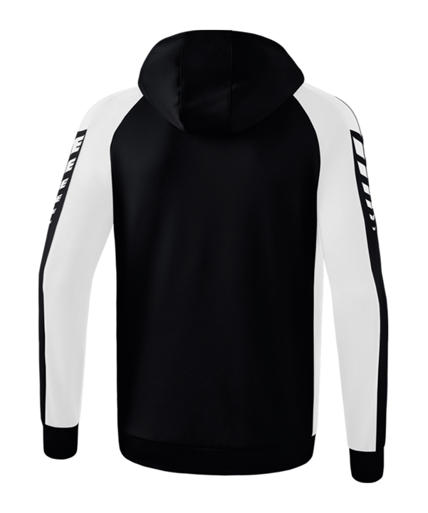 Erima SIX WINGS Kapuzenjacke Schwarz Weiss - schwarz