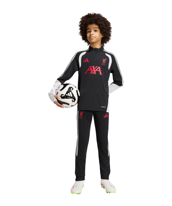 adidas FC Liverpool Tiro Felpa Bambini Nero - nero