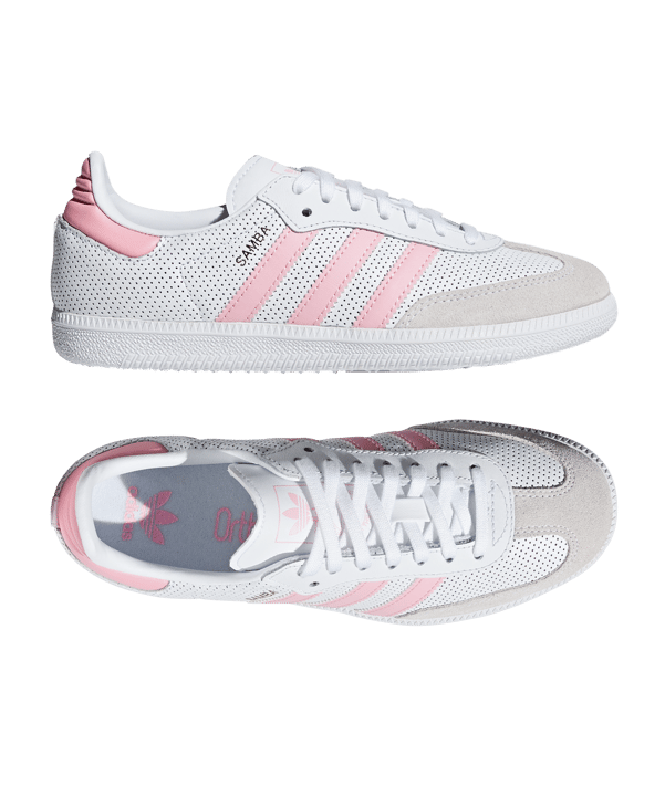 adidas Originals Samba Sneaker Kids Weiss Pink - weiss