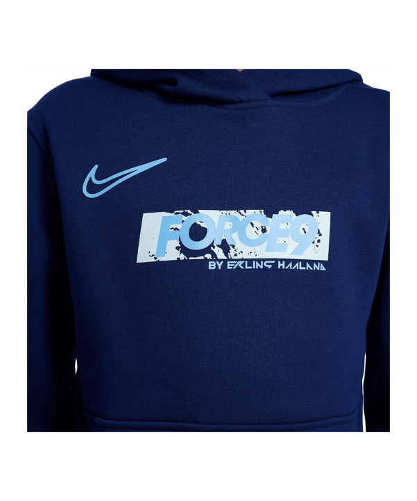 Nike Club Fleece Erling Haaland Hoody Kids Blau F492 - blau