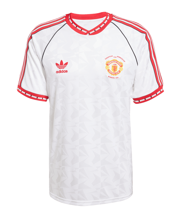 adidas Manchester United 1991 Trikot Away Weiss - weiss