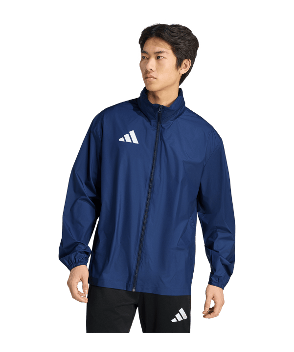 adidas Entrada 26 Regenjacke Dunkelblau - weiss