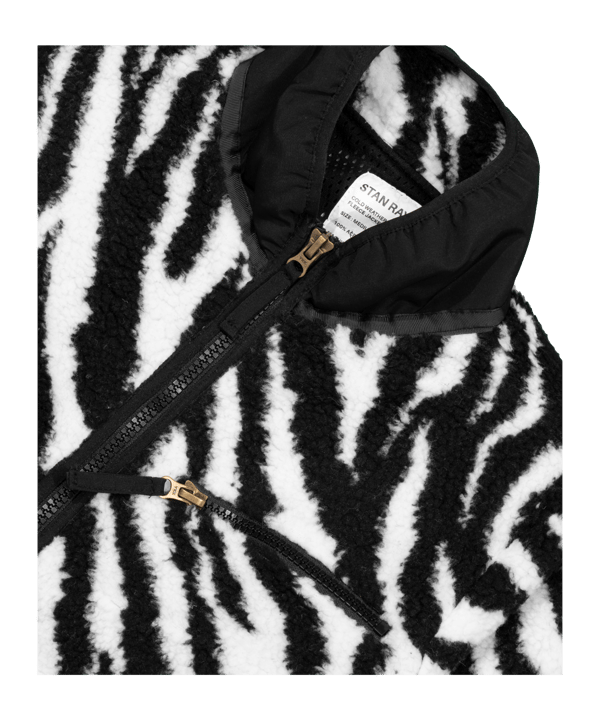 Stan Ray High Pile Fleece Jacke Schwarz Weiss - schwarz