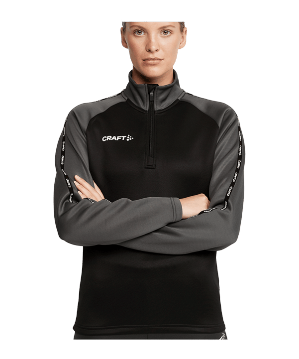 Craft Squad 2.0 Halfzip Sweatshirt Damen Schwarz F999985 - schwarz