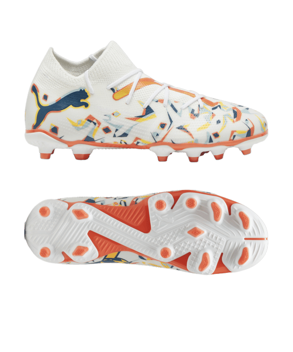 PUMA FUTURE 7 Match Creativity FG/AG Jr Kids Weiss Grün F01 - weiss