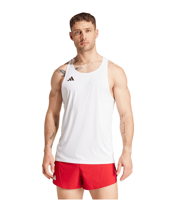 adidas Adizero Tanktop Weiß - weiss