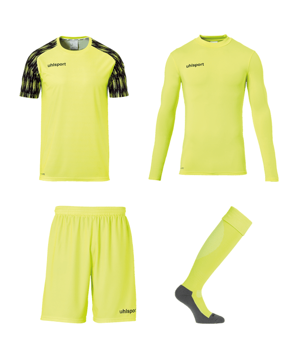 uhlsport Reaction Goalkeeper Ensemble de maillots Enfants Jaune C003 - jaune