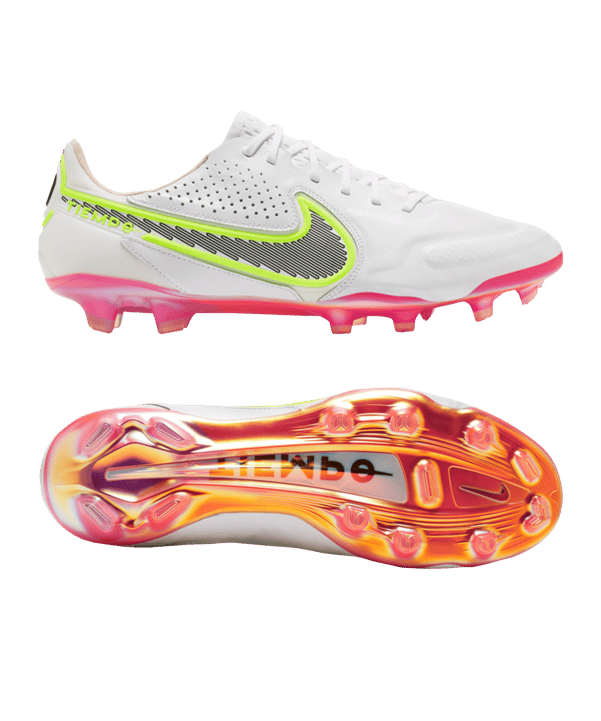 Nike Tiempo Legend IX Rawdacious Elite FG Weiss Schwarz F121 - weiss