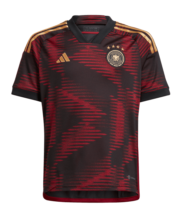 adidas DFB Deutschland Trikot Away WM 2022 Kids Schwarz - schwarz