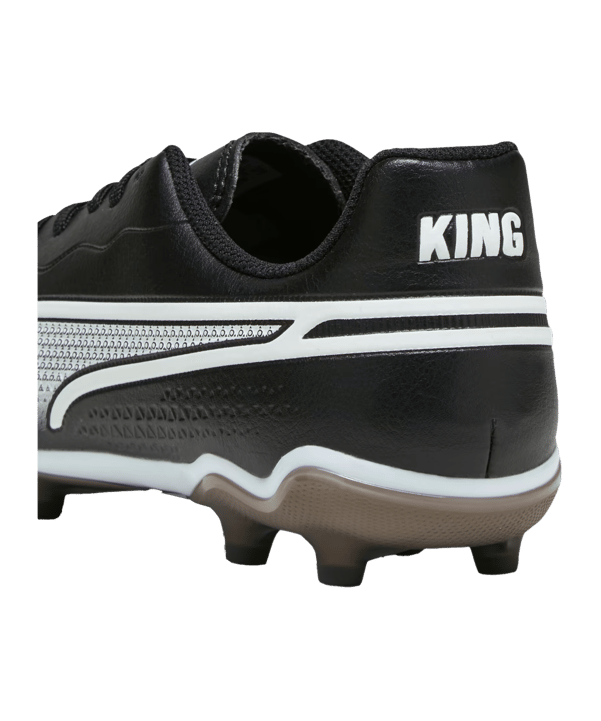 PUMA KING Match FG/AG Jr enfants noir blanc F01 - noir