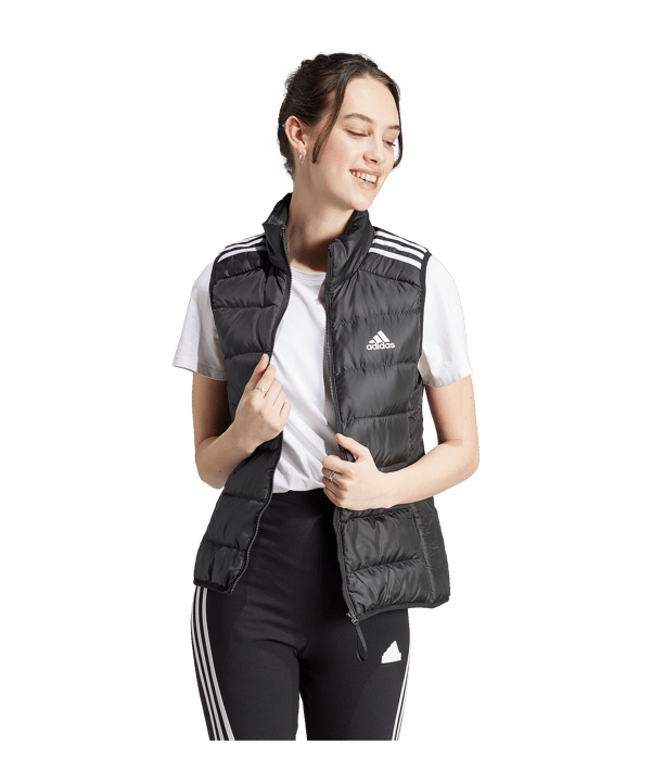 adidas Essentials 3-Stripes Weste Damen Schwarz - schwarz