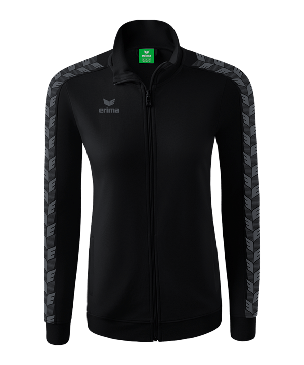 Erima Essential Team Tracktop Jacke Damen Schwarz - schwarz