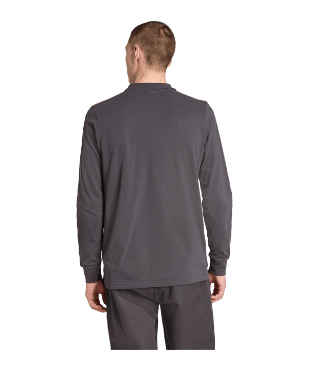 adidas Manchester United Icon Long Sleeve Polo Schwarz - schwarz