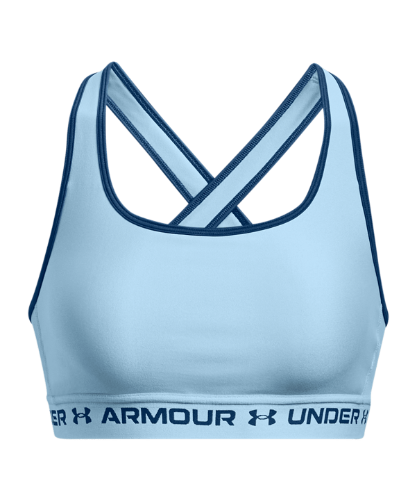 Under Armour Crossback Mid Sport-BH Dames Blauw K490 - blauw