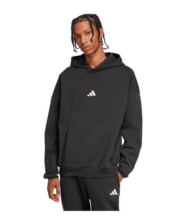adidas Future Icon Small Logo Hoody Schwarz - schwarz
