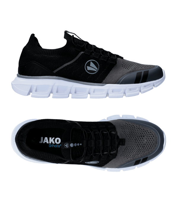 JAKO Premium Knit Sneaker Schwarz Grau F723 - schwarz