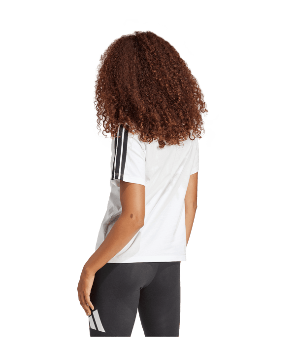 adidas Essentials 3 Stripes T-Shirt Damen Weiß - weiss