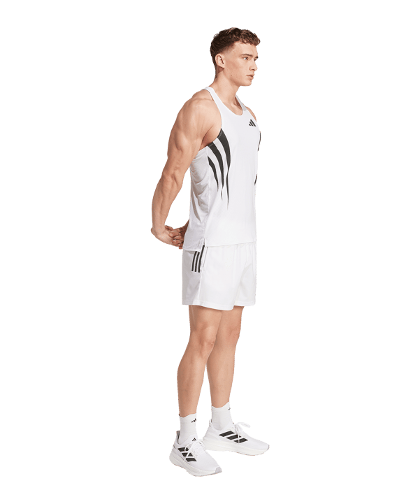 adidas Adizero Archive Runnig Singlet T-Shirt Weiß - weiss
