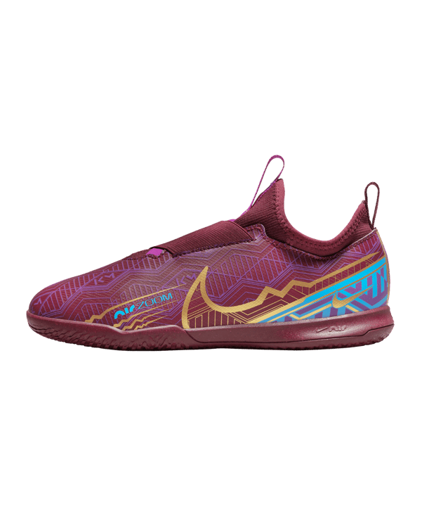 Nike Jr Zoom Vapor XV Academy IC Halle Kids Mbappe Mode 2.0 Rot Gold F694 - rot