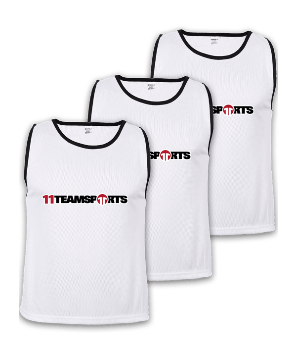 Cawila Leibchen 11teamsports 3er Set Weiss | Kennzeichnungshemden - weiss