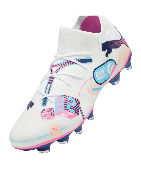 PUMA FUTURE 7 Match FG/AG Volume Up Weiss Blau F01 - weiss